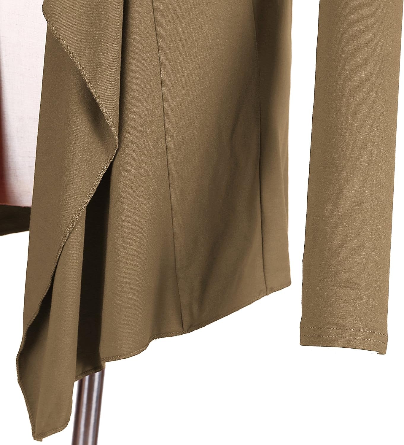 Chic Urban Coco Women's Drape Front Cardigan - Long Sleeve with Irregular Hem