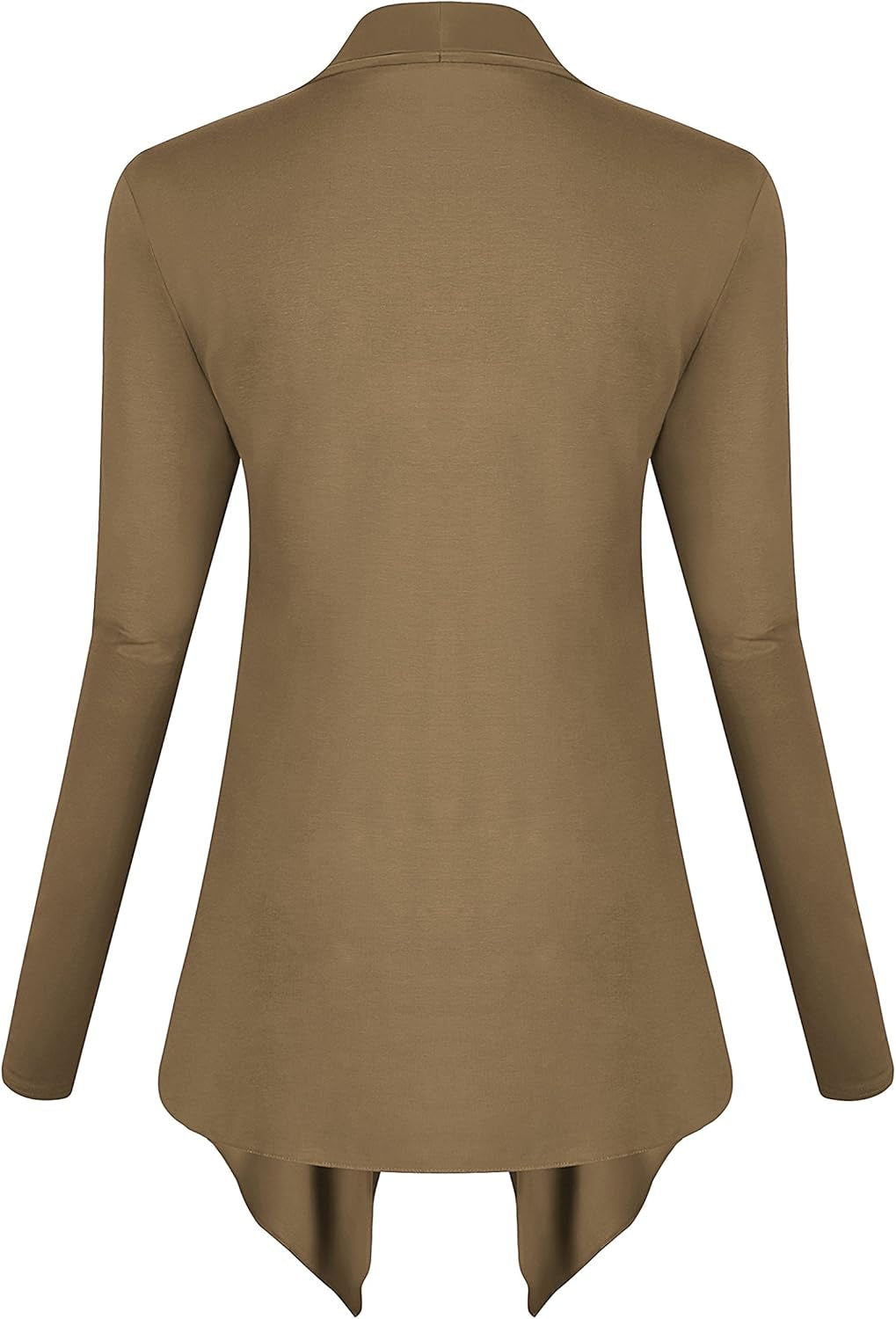 Chic Urban Coco Women's Drape Front Cardigan - Long Sleeve with Irregular Hem